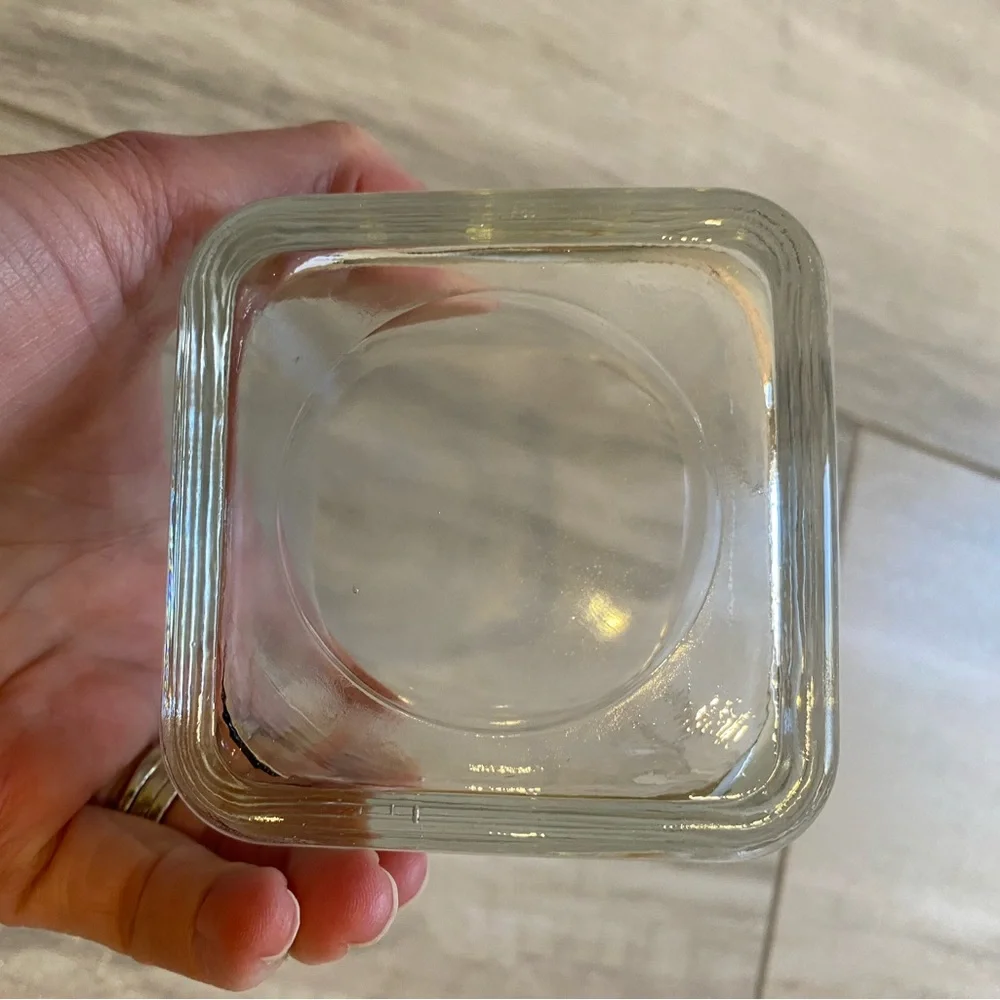 Bundle of 2 Small Square Shaped Clear Glass Flower Vases
